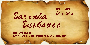 Darinka Dušković vizit kartica